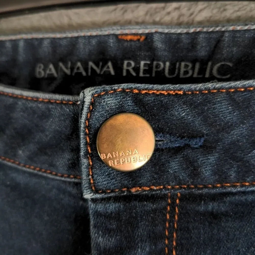 Banana Republic Slim Fit Skinny Jeans Mens 32x32 Dark Wash Denim Cotton Blend
